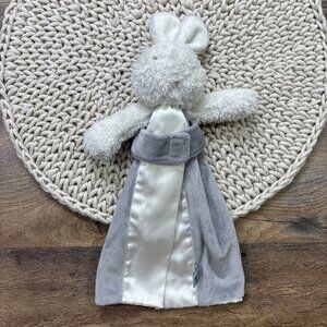 Bunnies By The Bay Gray Bunny Plush Lovey Security Blanket Satin Trim